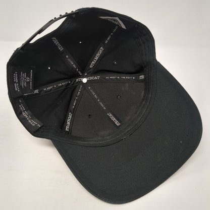 Steamboat 40.4850° N 106.8317° W Snapback Hat Black OS Adjustable Embroidered