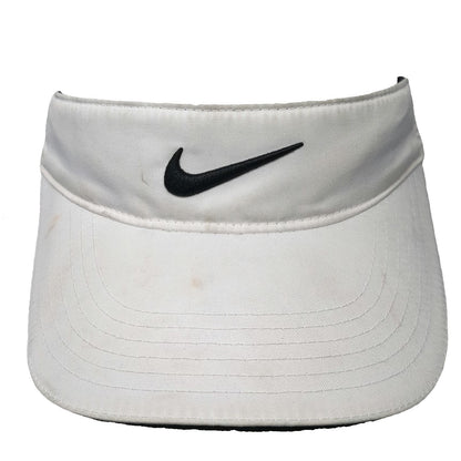 Nike Golf Visor White One Size Swoosh Nike One VR Victory Red Polyester Hat