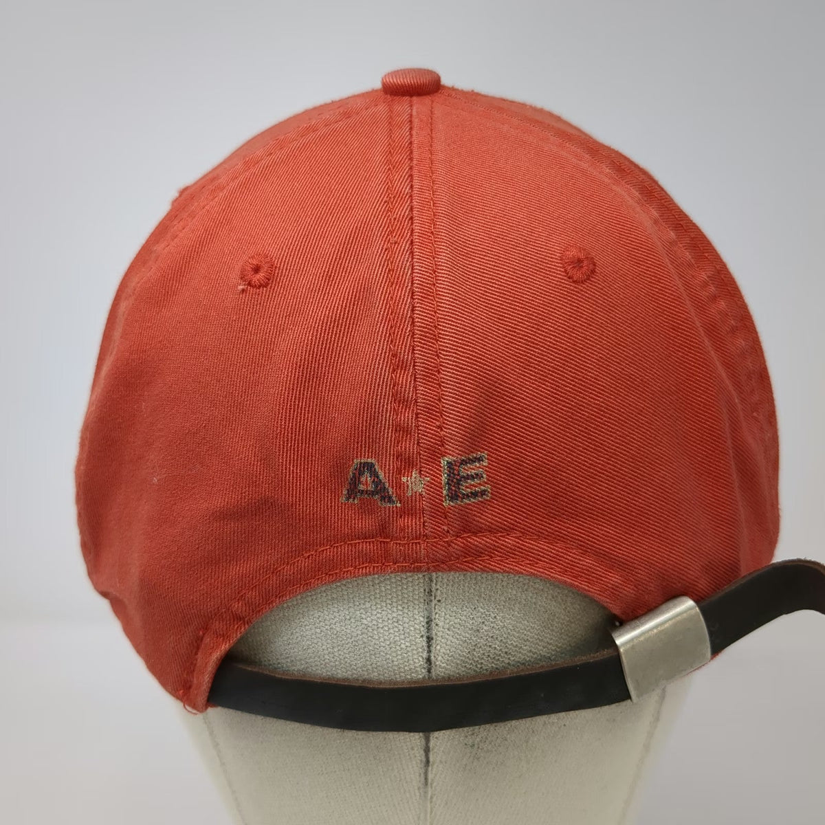 American Eagle Baseball Cap Orange One Size Distressed Snowboard Patch AE Hat