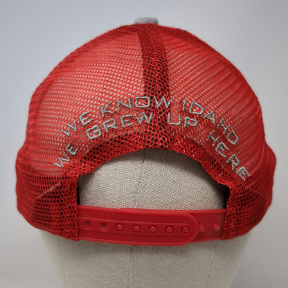 Buck's Bags Trucker Hat Gray Red One Size Farm Bureau Ins Idaho Mesh Snapback