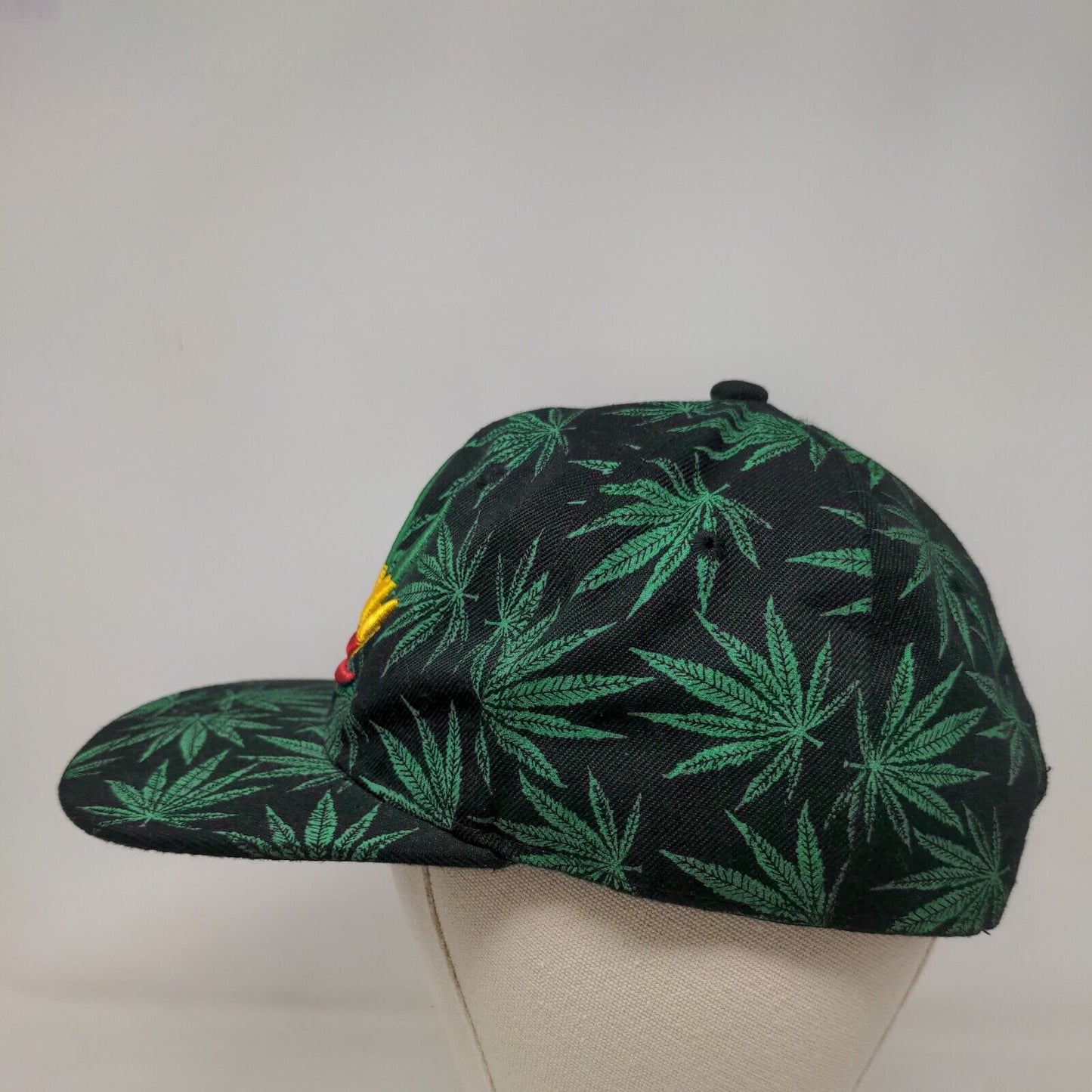 Marijuana Cannabis Weed Snapback Hat Multi One Size Embroidered Adjustable