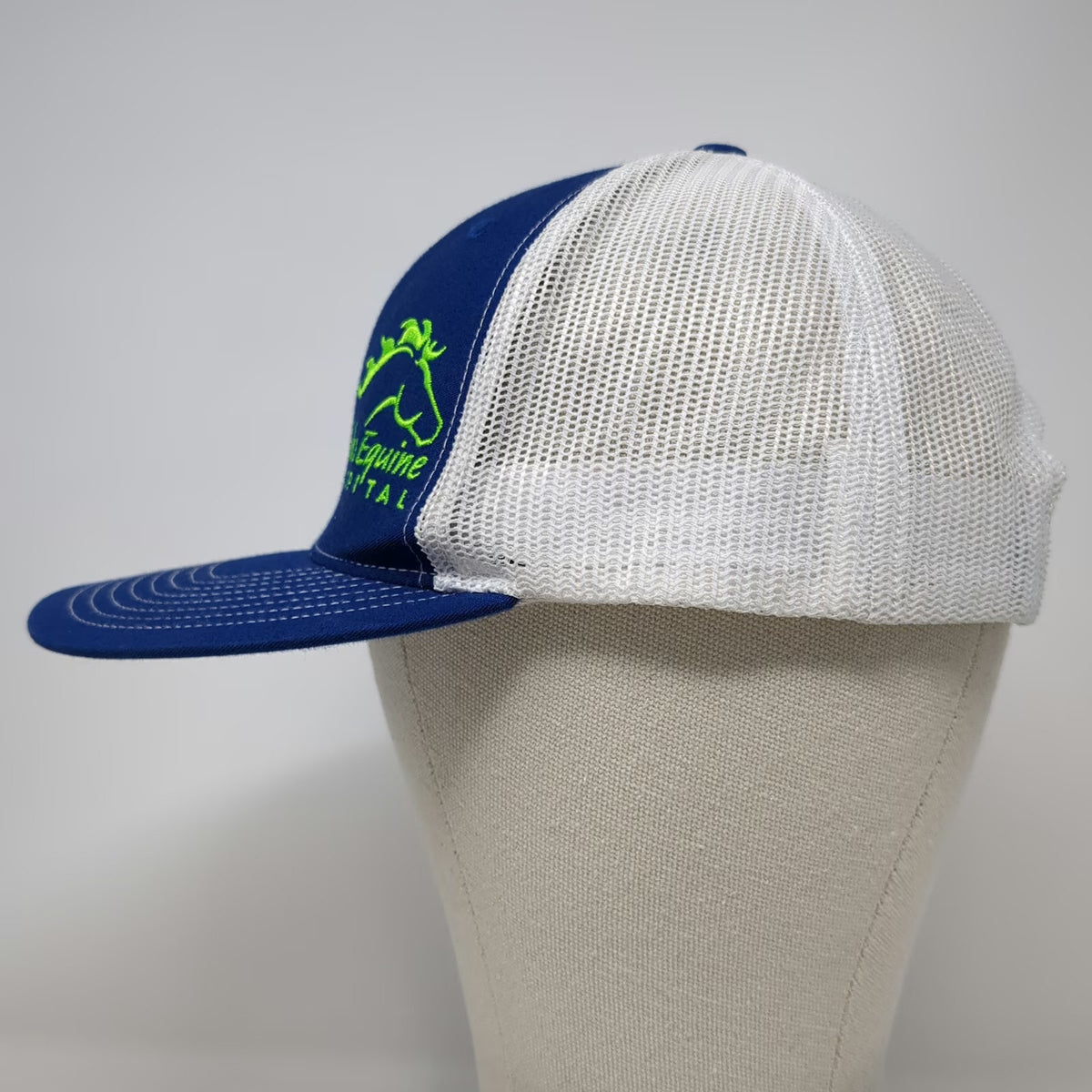 Richardson Trucker Hat Blue One Size Idaho Equine Hospital Horse Mesh Snapback