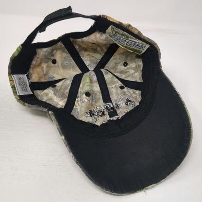 Mossy Oak Baseball Cap Green One Size Camo Strapback Hunting Fishing Hat Logo