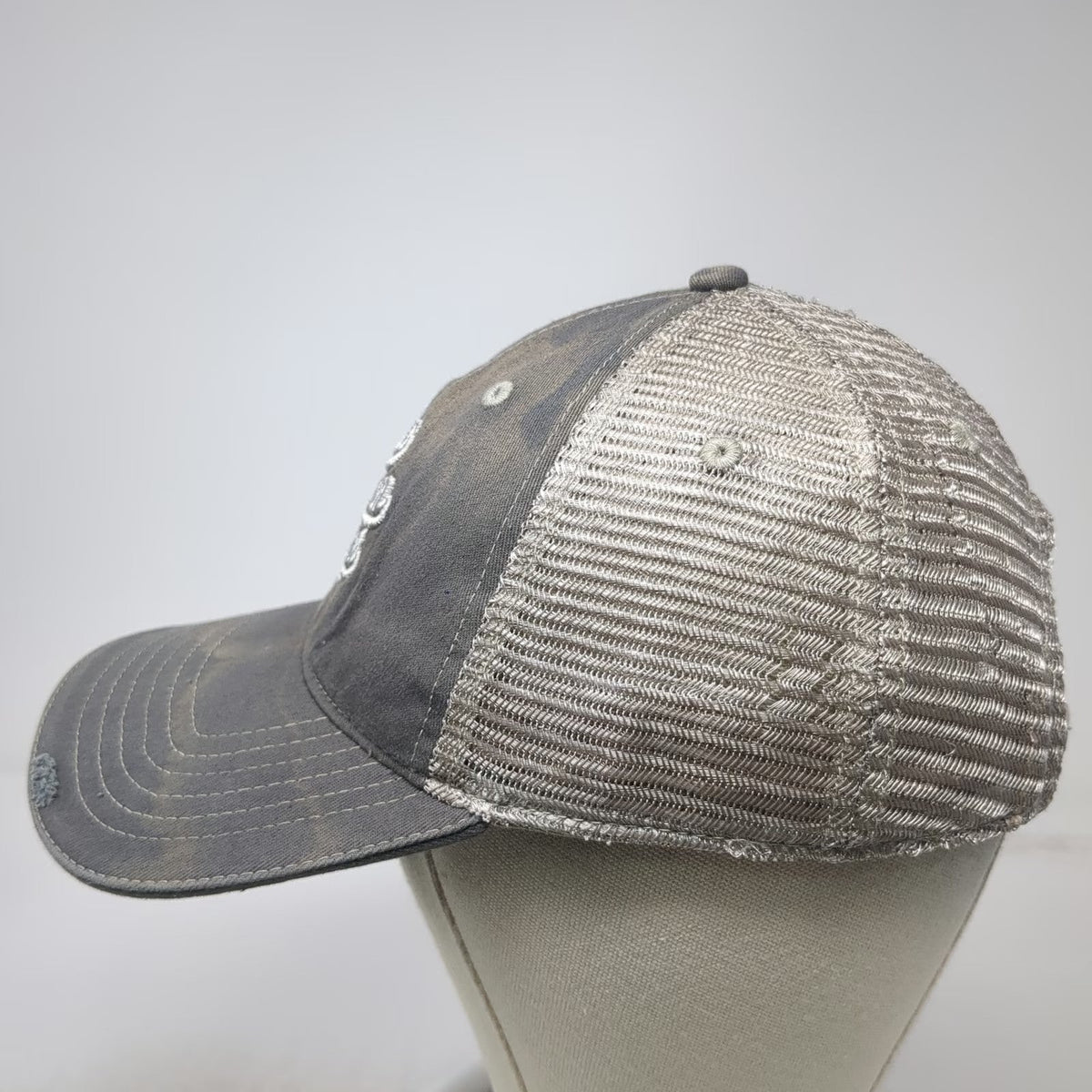 Southern Ground Zac Brown Band Gray Baseball Cap OSFM Distressed Camo Mesh Hat