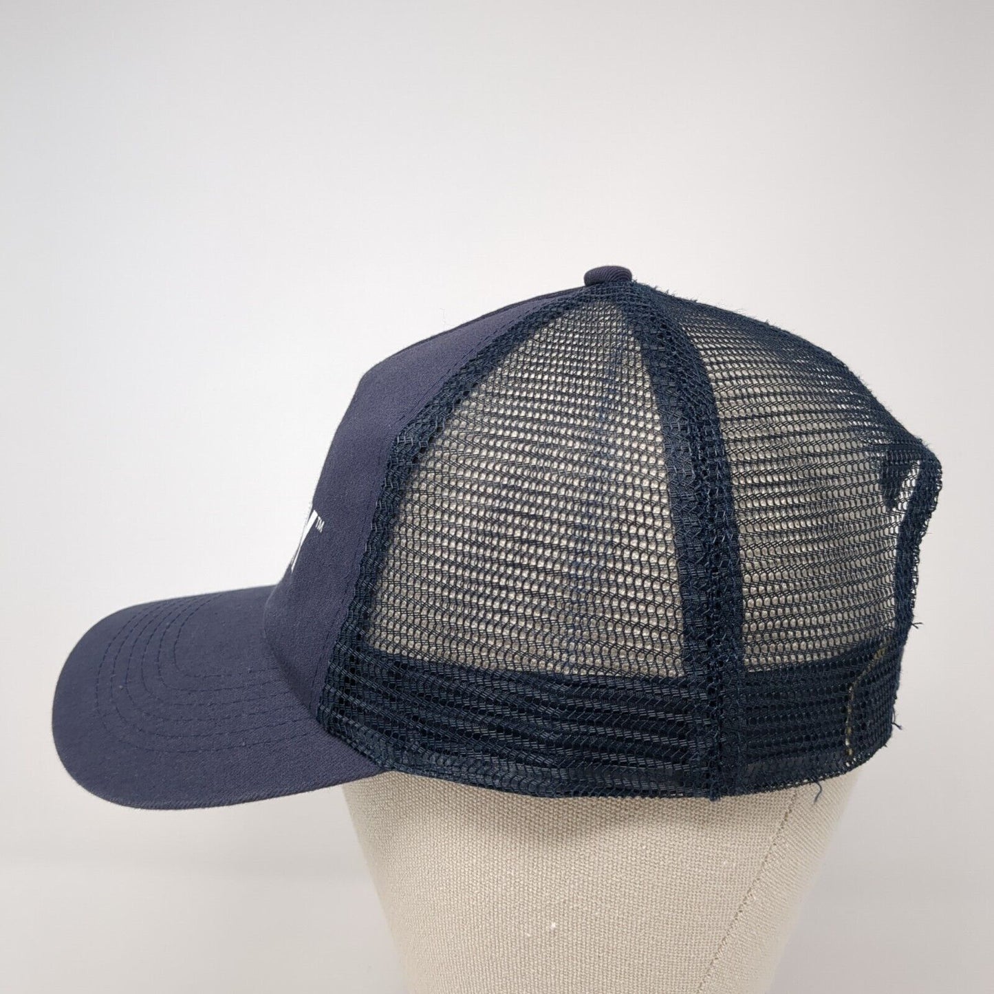 Vidapay Snapback Mesh Back Trucker Hat Blue One Size Solid Hit Wear