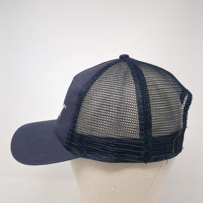 Vidapay Snapback Mesh Back Trucker Hat Blue One Size Solid Hit Wear