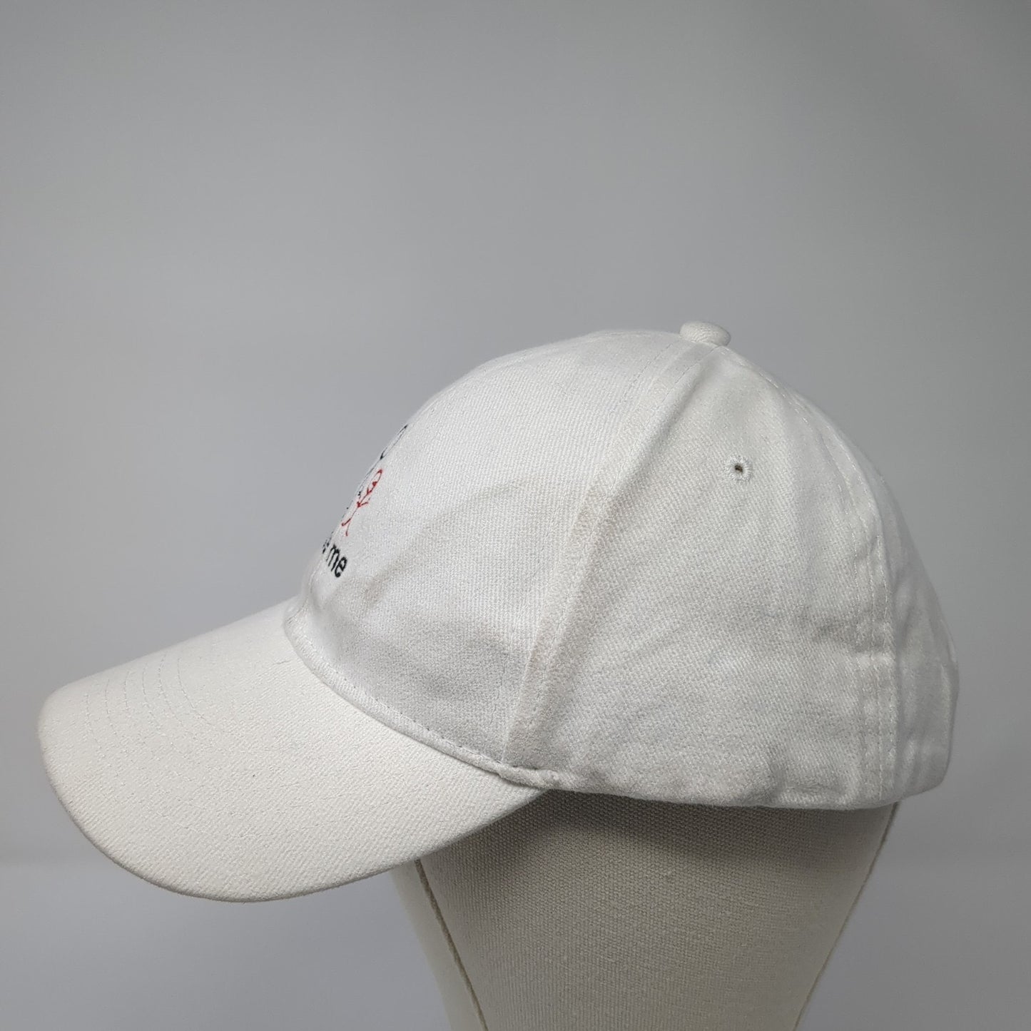 Little Me Slideback Baseball Cap White One Size Adjustable Embroidered Vista