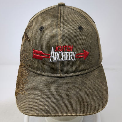 DRI DUCK Baseball Cap Brown One Size Running Buck Embroidery Waxy Cotton Hat