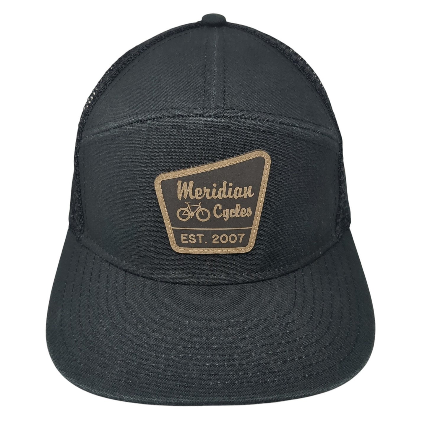 Meridian Cycles Snapback Trucker Hat Black One Size Mesh Back Legacy