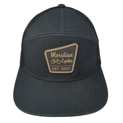 Meridian Cycles Snapback Trucker Hat Black One Size Mesh Back Legacy