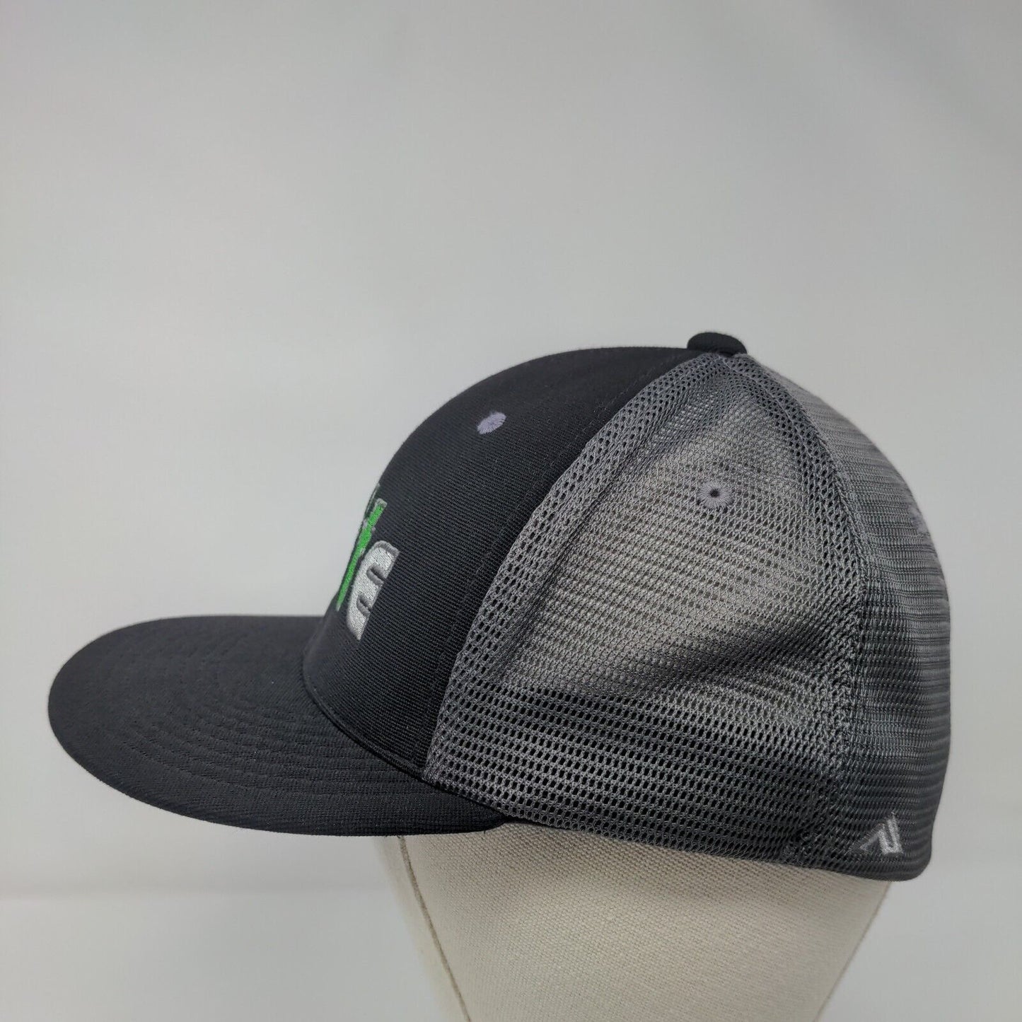 Ignite Fitted Trucker Hat Black S/M Mesh Back Breathable Pacific Headwear