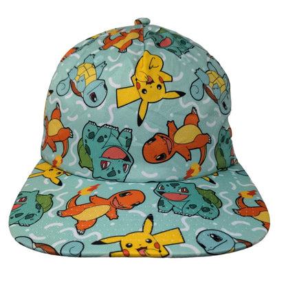 Pokemon All Over Character Snapback Hat Multi OSFM Gotta Catch 'Em All!