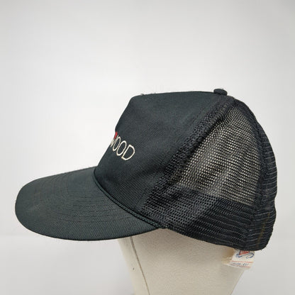 Kenwood Snapback Trucker Hat Black OS Adjustable Embroidered Mesh Back Otto