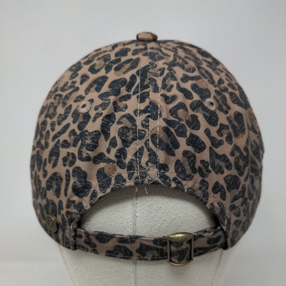MSM Slideback Hat Multicolor One Size Embroidered Leopard Print Marley Lilly