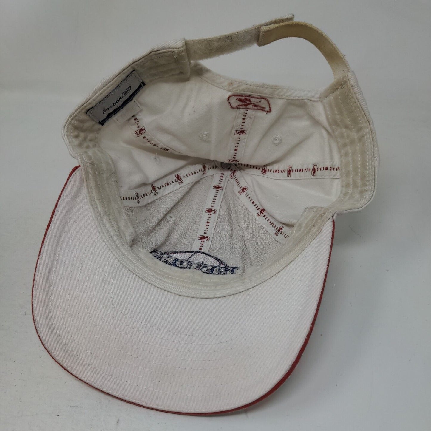 Reebok Detroit Pistons Strapback Hat White Embroidered Logo Adjustable NBA