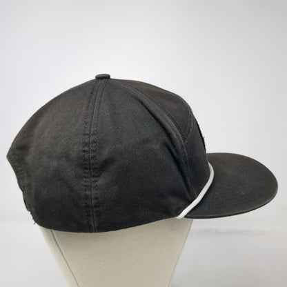 Mile High Spirits Fireside Bourbon Black Baseball Cap One Size Snapback Rope Hat