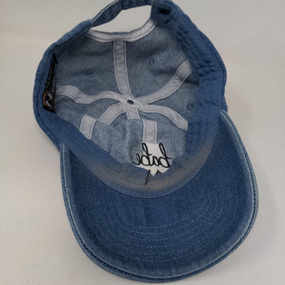 Babe Eyelashes Slideback Denim Hat Blue OSFA Embroidered Newhattan