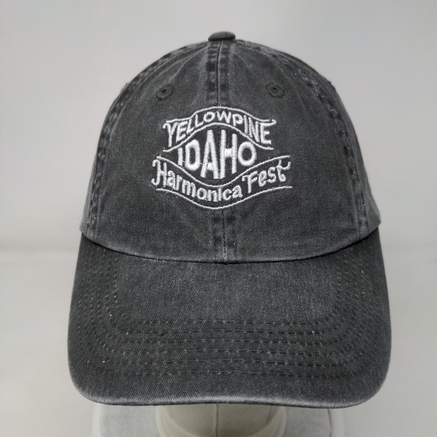Yellowpine Harmonica Fest Idaho Slideback Hat Gray OS Adjustable Port Authority