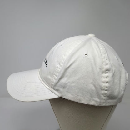Nike Baseball Cap White One Size Blade Logo Golf Hat Brown Underbrim Slideback