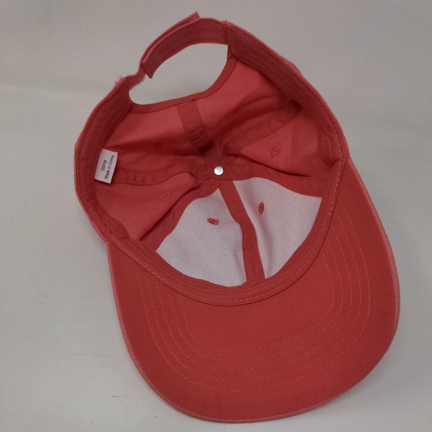 Unbranded Strapback Hat Pink OSFM Solid Adjustable Vent Holes Blank