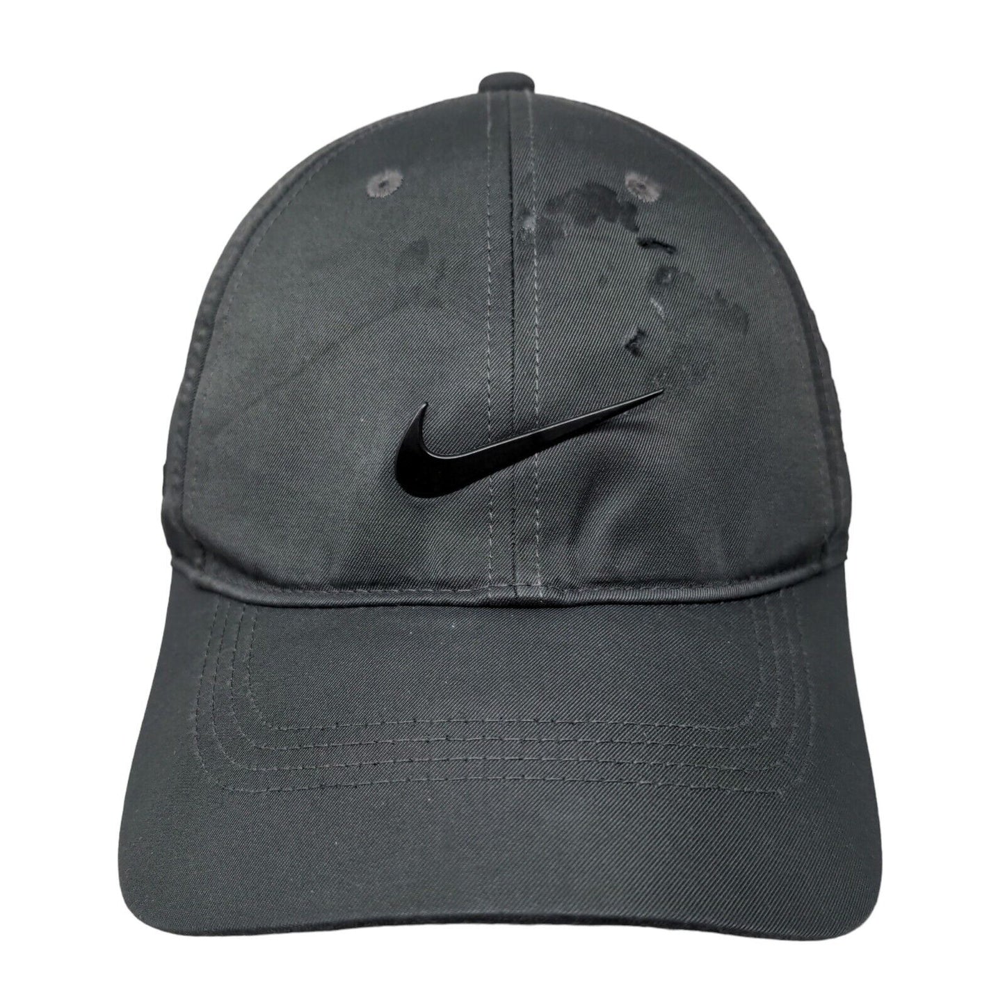 Nike Golf Strapback Hat Gray OSFM Adjustable Swoosh Forsythe SOS Security