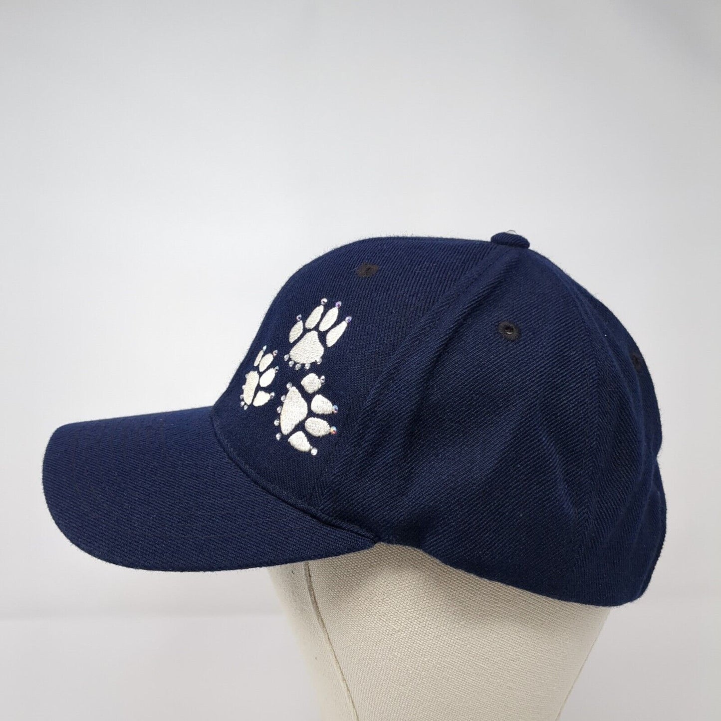 Paw Bling Strapback Hat Blue One Size Adjustable Embroidered Sluggers Only