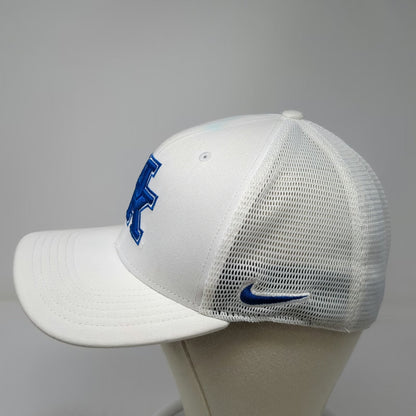 Nike Kentucky Wildcats NCAA Baseball Cap White Blue L Mesh Back Dri-Fit Logo