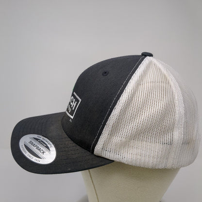 Mulch For You Snapback Trucker Hat Gray One Size Mesh Back Yupoong