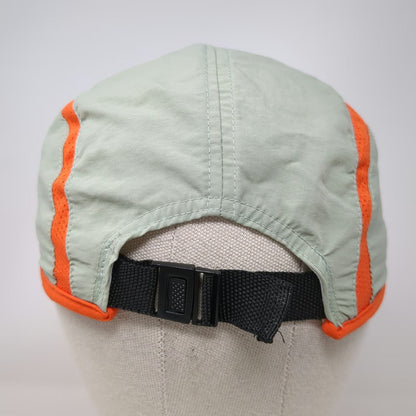 Tech Performance 5 Panel Hat Green Orange One Size Recycled Mesh Logo Slideback
