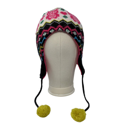 Arizona Women's Knit Beanie Hat Cap Multicolor OSFA Fair Isle Owl Pattern