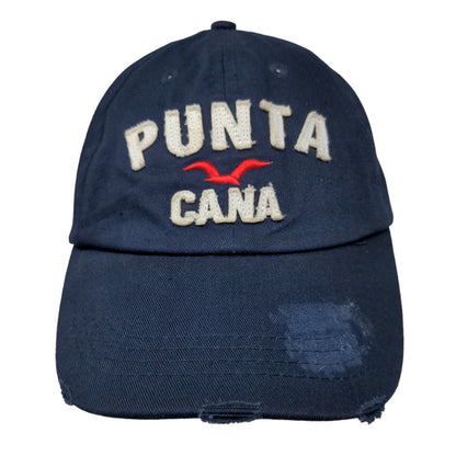 Punta Cana Strapback Hat Blue OSFA Embroidered Adjustable 6 Panel