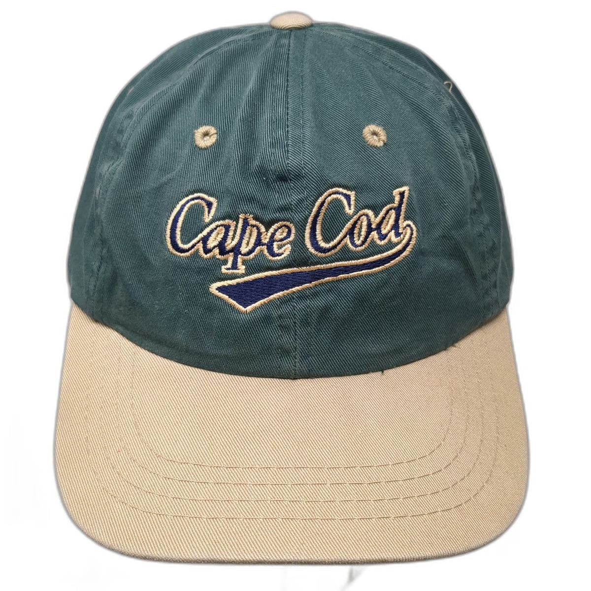 Outdoor Cap Cape Cod Baseball Cap Green Beige One Size Slideback Embroidery Hat