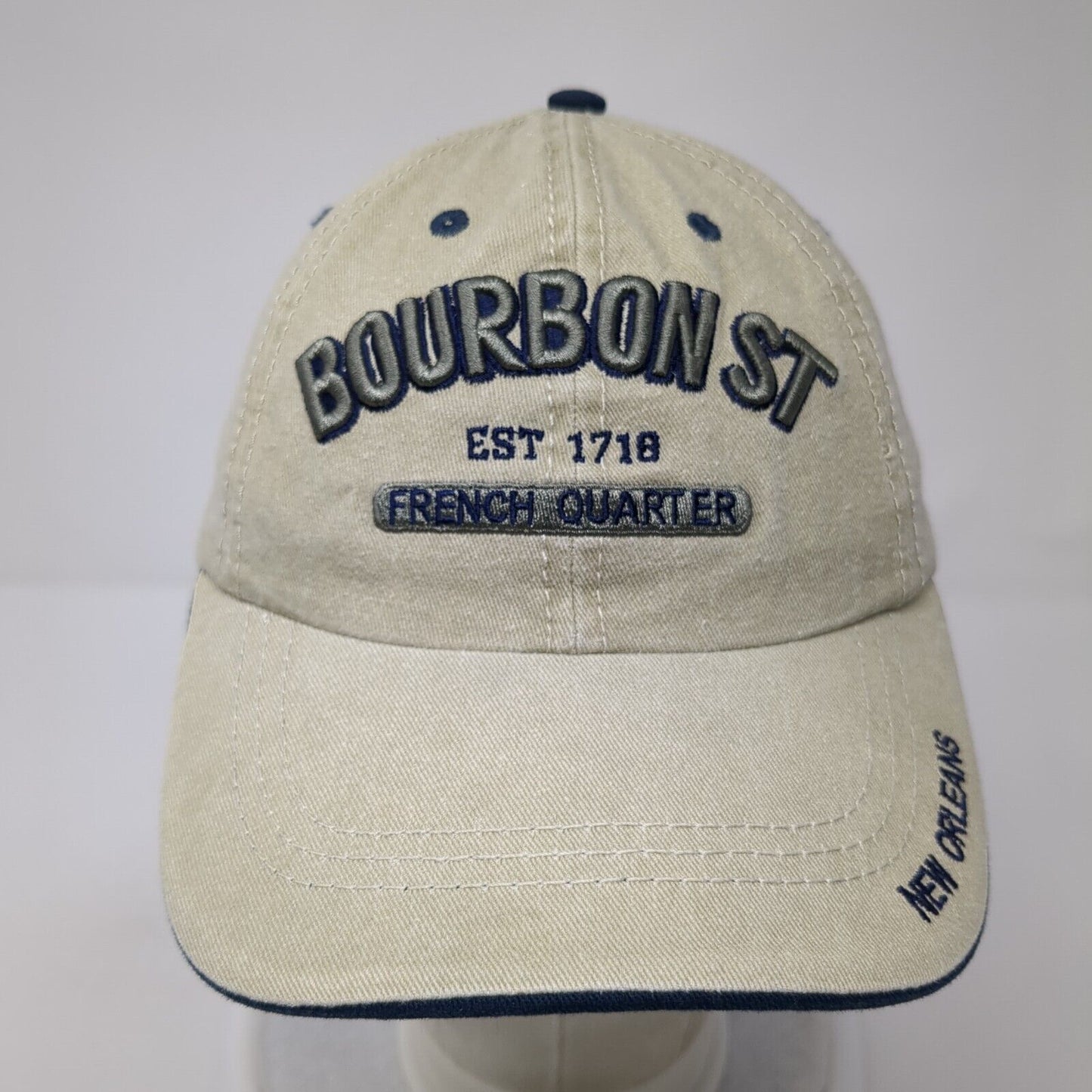 Bourbon St French Quarter Strapback Hat Tan One Size Adjustable Big Easy