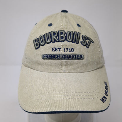 Bourbon St French Quarter Strapback Hat Tan One Size Adjustable Big Easy
