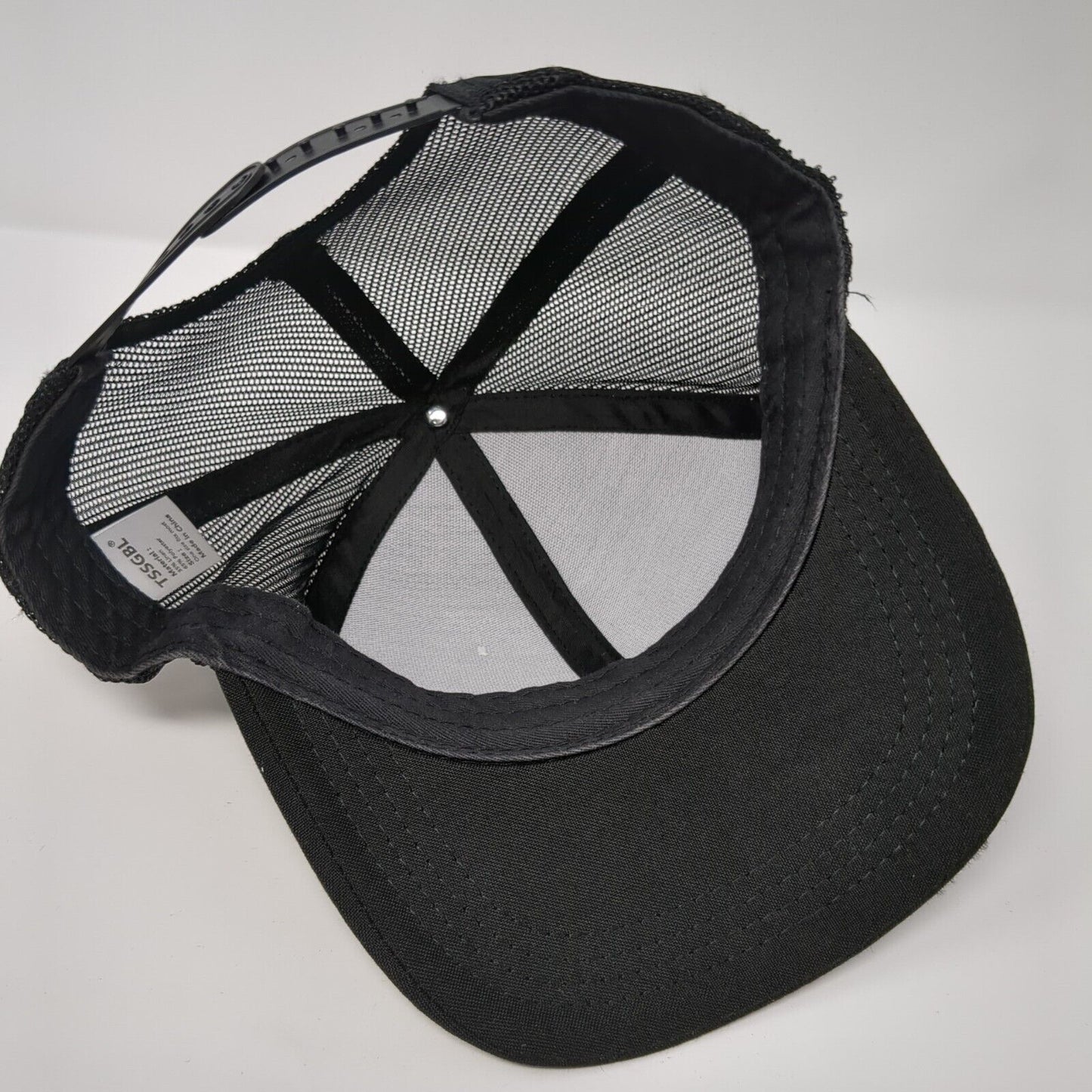TSSGBL Snapback Mesh Back Trucker Hat Black OSFM Adjustable Blank