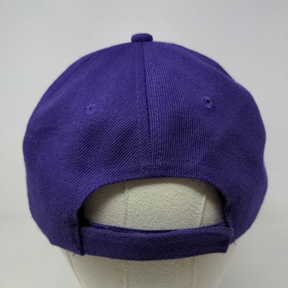 City Hunter Men's Strapback Hat Purple Blank 100% Polyester Adjustable