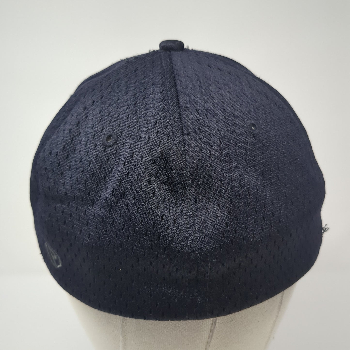 Richardson Fitted Hat Blue Medium Graphic Logo Stretch 6 Panel Outdoor