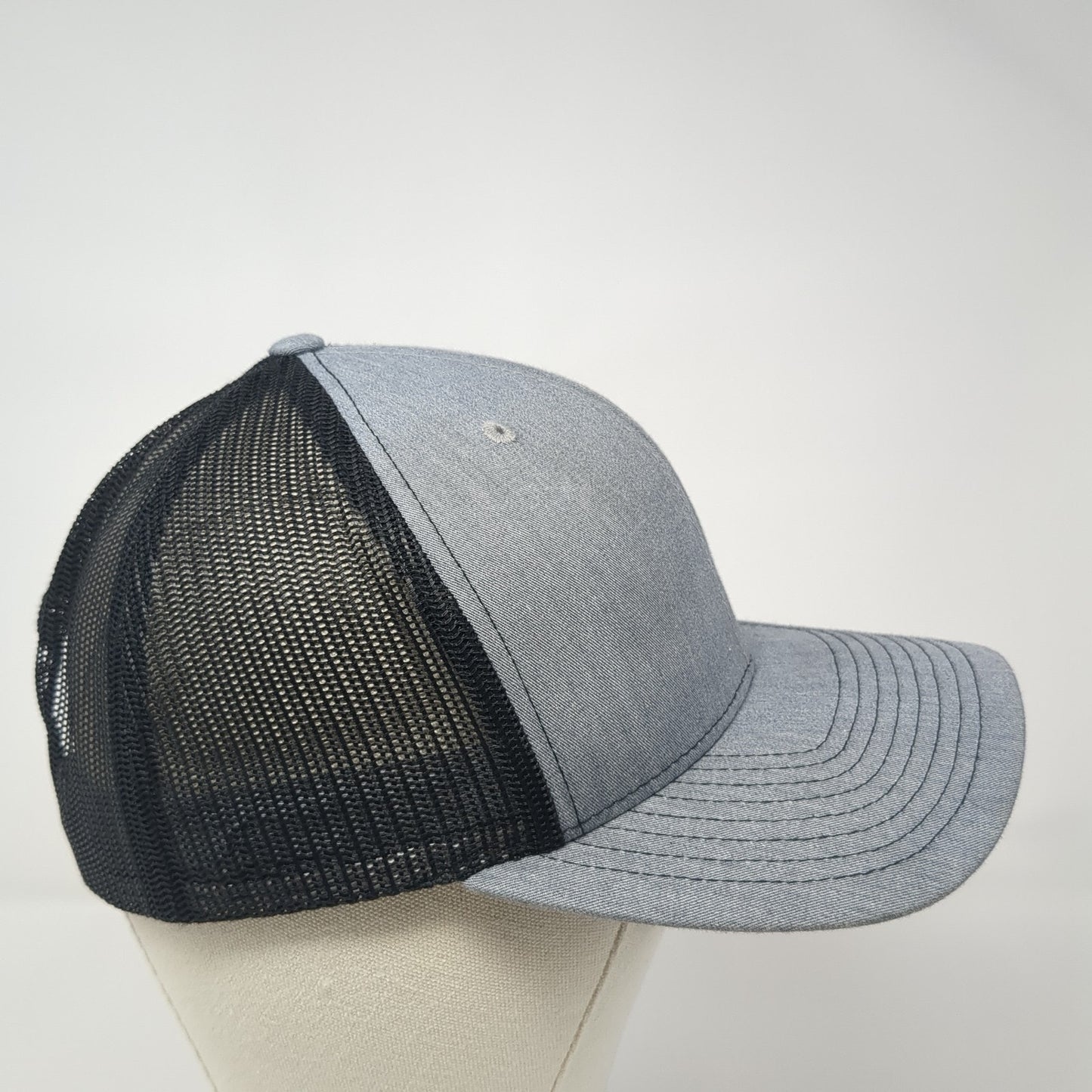 TW Snapback Mesh Back Trucker Hat Gray One Size Embroidered Logo