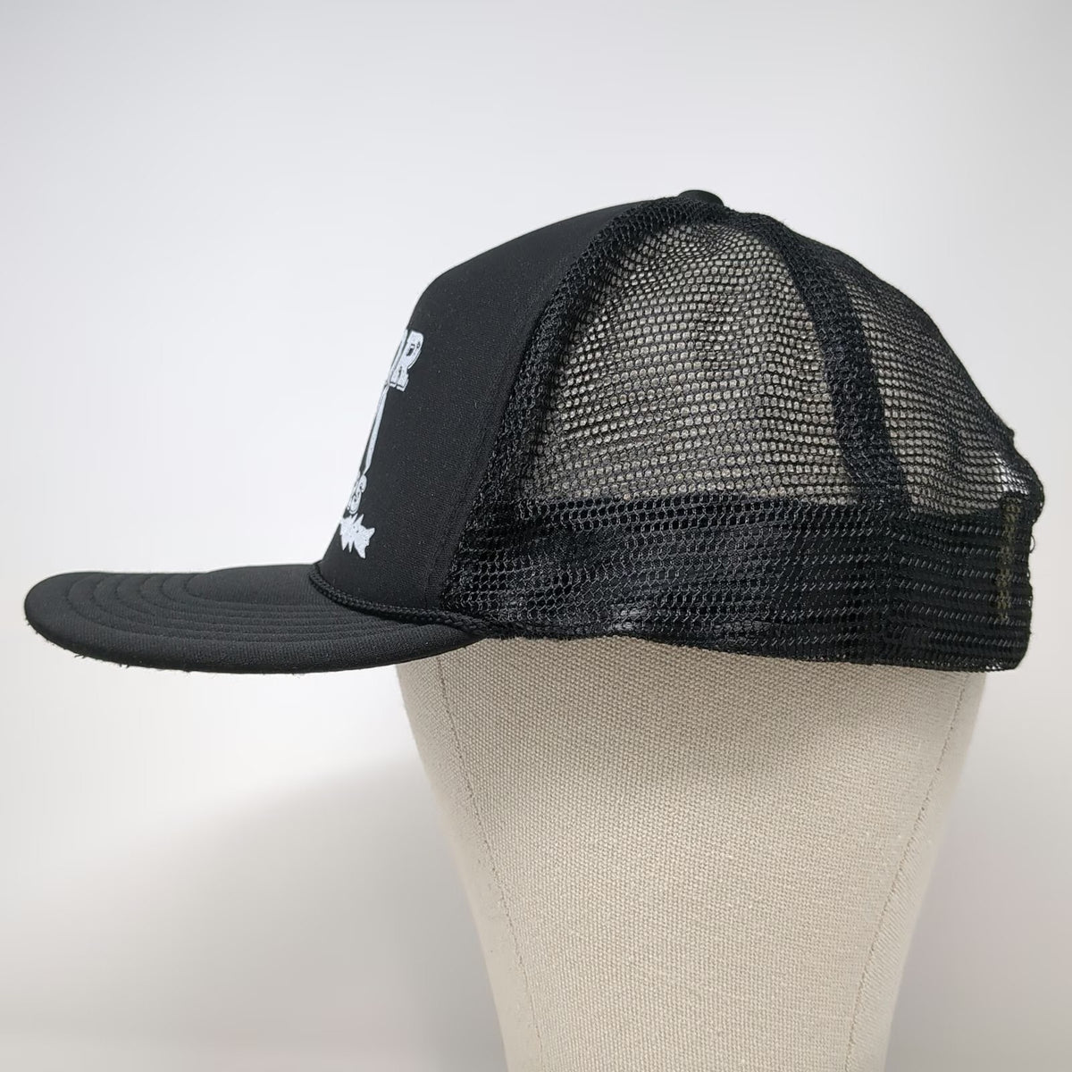 Otto Trucker Hat Black One Size Tylor and the Train Robbers Band Mesh Foam Rope