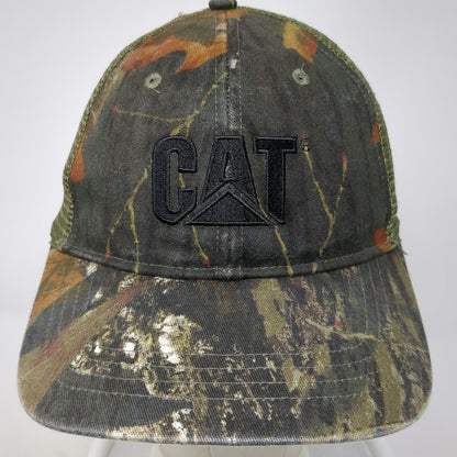 CAT Trucker Hat Green One Size Camo Mesh Snapback Built Of California Workwear