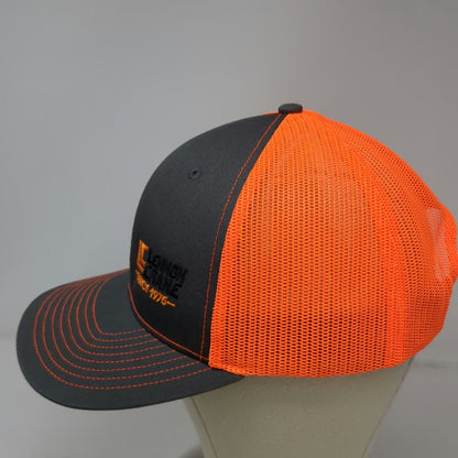 Richardson Trucker Hat Gray Orange OSFM Mesh Back Lennon Crane 1975 Construction