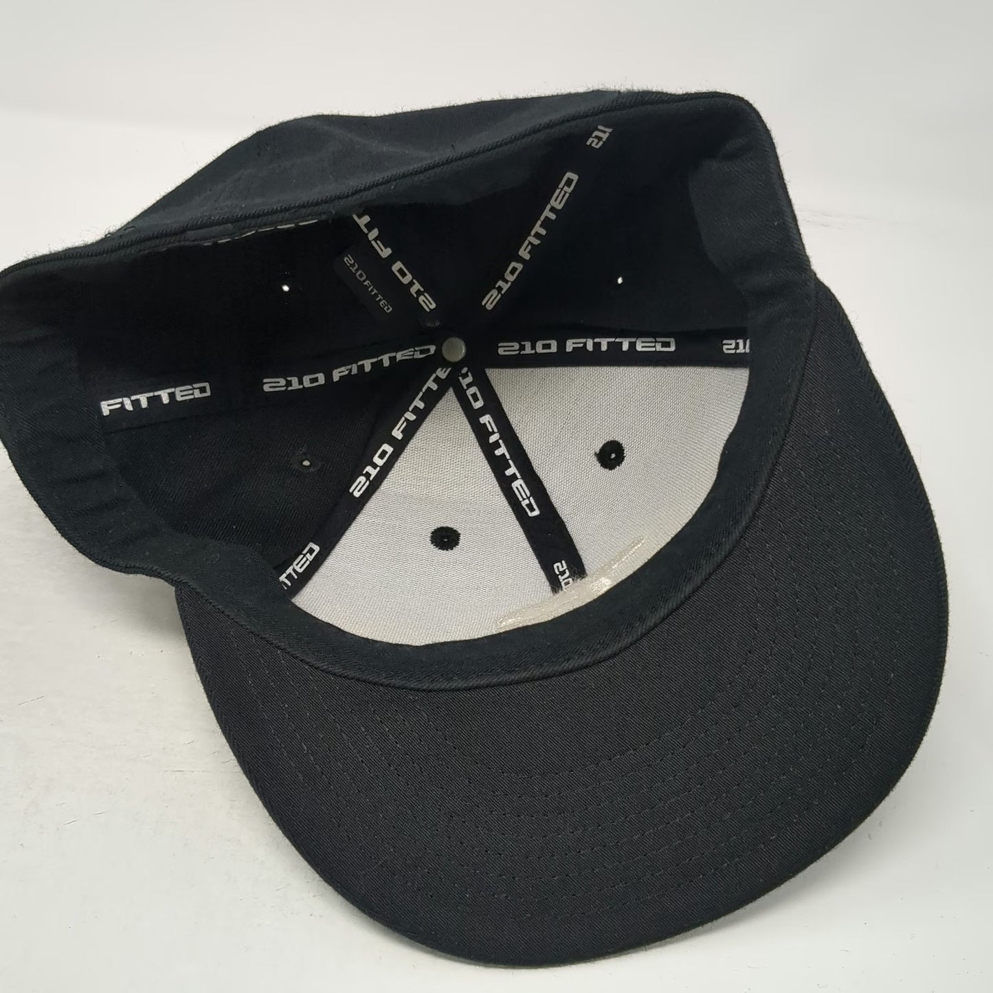 210 Fitted Baseball Cap Black 7 5/8 TB12 Logo Raised Embroidery Structured Hat