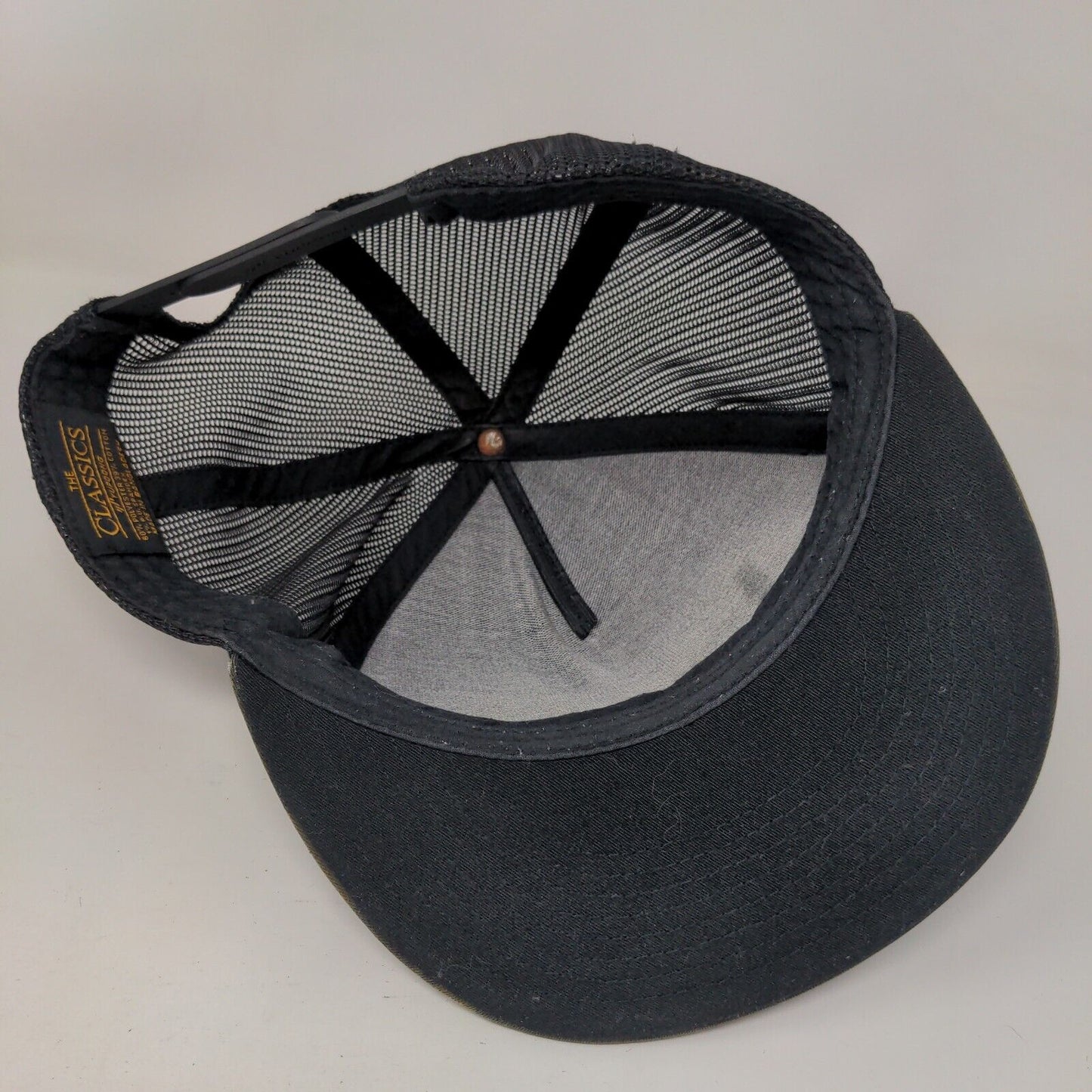 The Classics Yupoong Snapback Trucker Hat Camo One Size Mesh Back