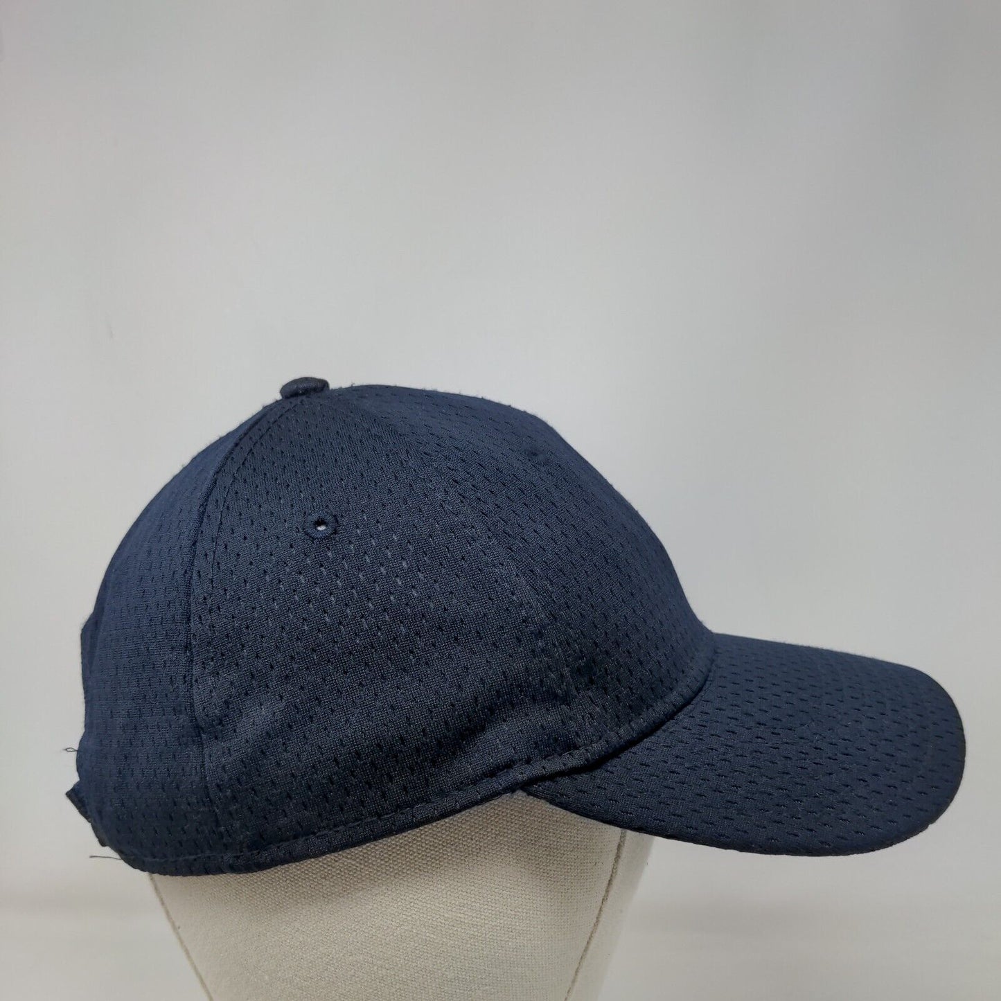 Otto Strapback Hat Blue OSFM Adjustable Solid Mesh Vent Holes Blank