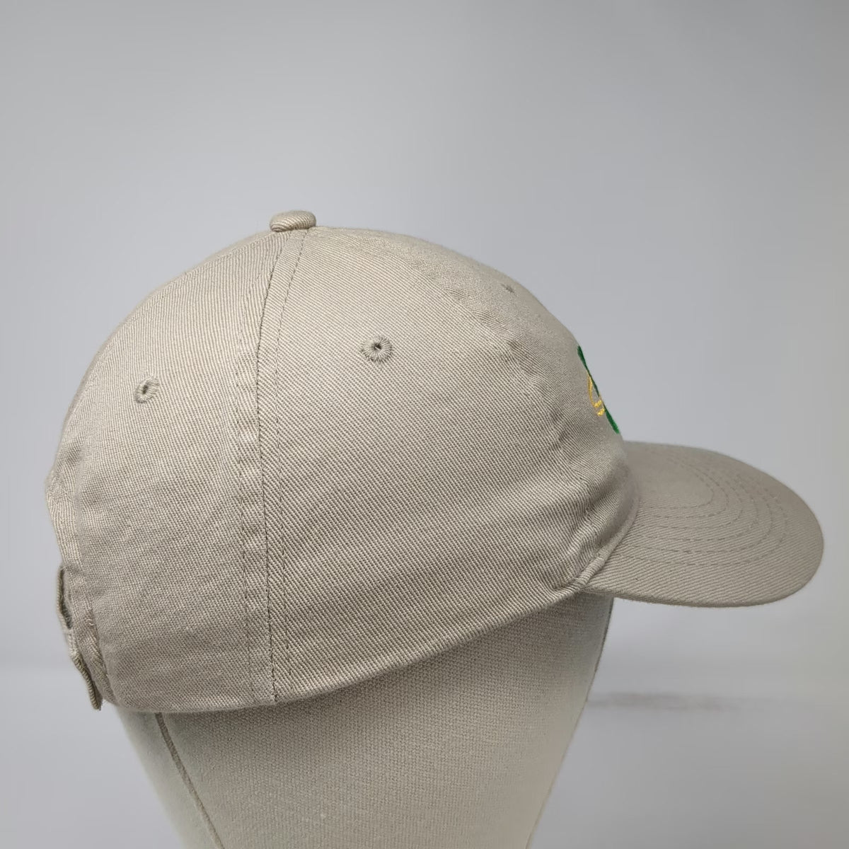Apollo USA Baseball Cap Beige One Size CST Pine Tree Logo Embroidered Hat Curved
