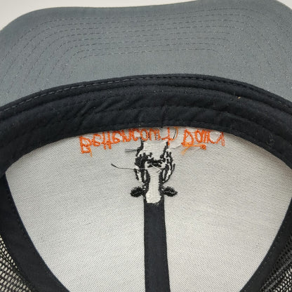 Pacific Headwear Trucker Hat Gray Black Orange One Size Mesh Snapback Cow Dairy