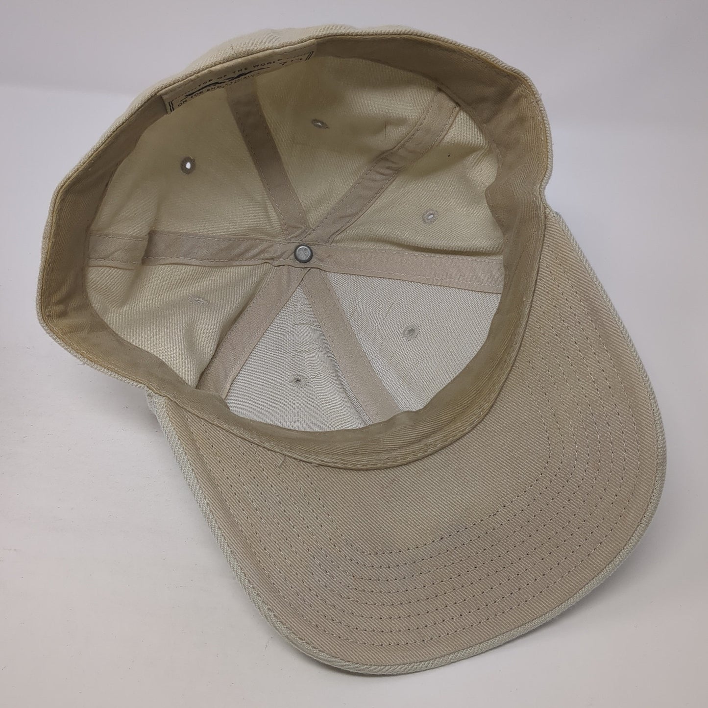 Top Of The World Fitted Baseball Cap Beige 7 1/4 Lightweight Vented Holes Blank