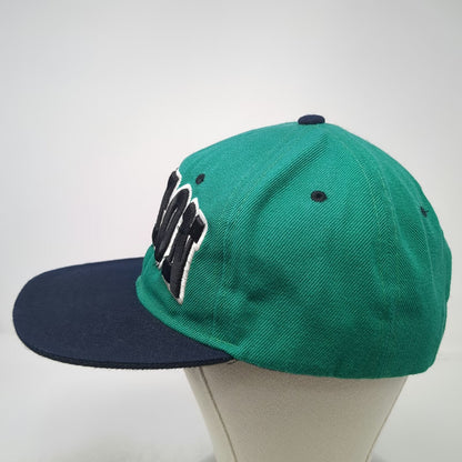 Premium Headwear Snapback Green Black White One Size Hat Boston B Logo Flat Bill