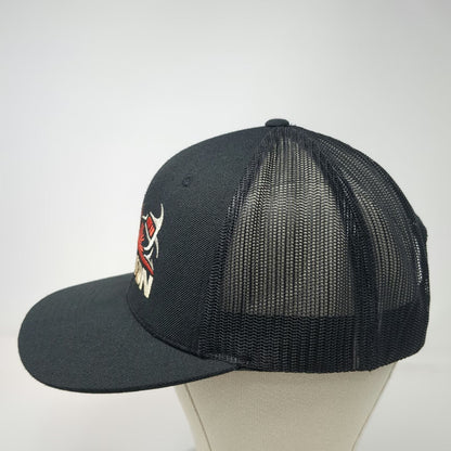 Richardson Trucker Hat Black One Size Fusion Welding Mesh Snapback Cap 511 Logo