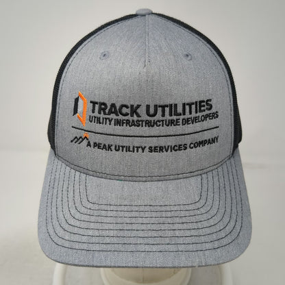 Richardson Trucker Hat Gray One Size Track Utilities Mesh Back Snapback Cap